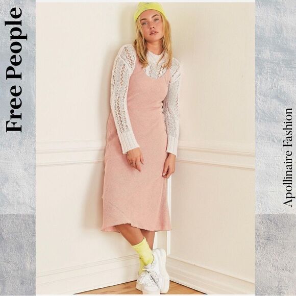 FREE PEOPLE WINNING COMBO BLAZER AND DRESS IN PINK SP NEW - Picture 2 of 10